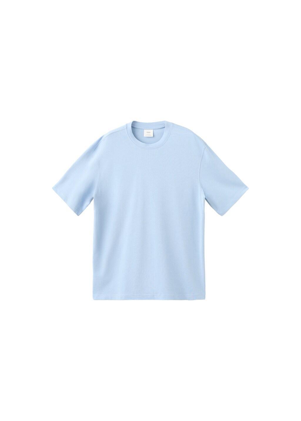 Blue Heavy Weight Relaxed Fit T-Shirt, 0201_50, large image number 6