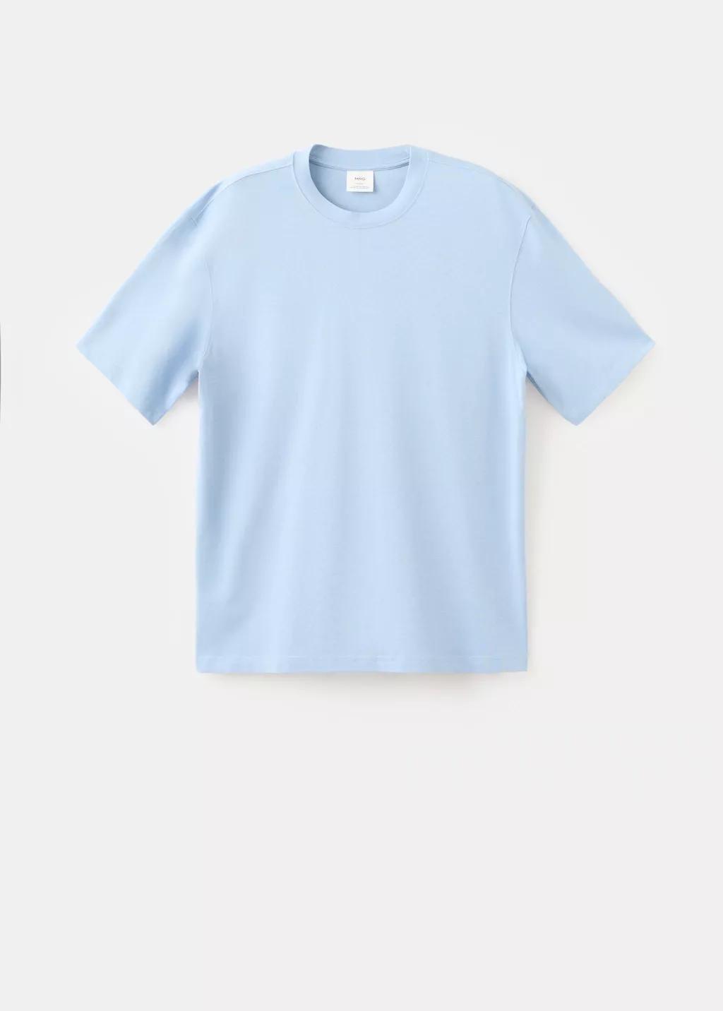 Blue Heavy Weight Relaxed Fit T-Shirt, 0201_50, large image number 7