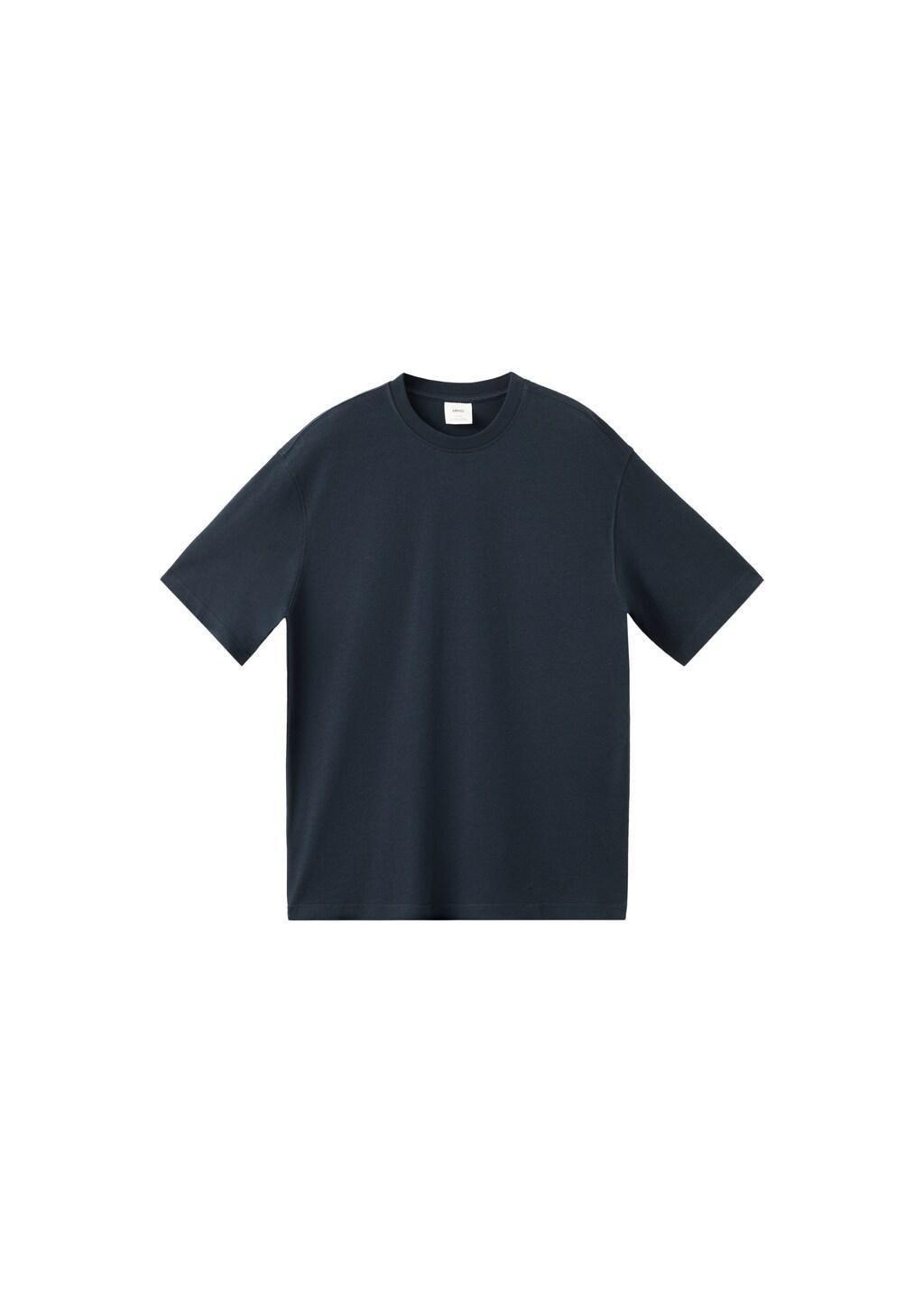 Navy Heavy Weight Relaxed Fit T-Shirt, Navy, large image number 6