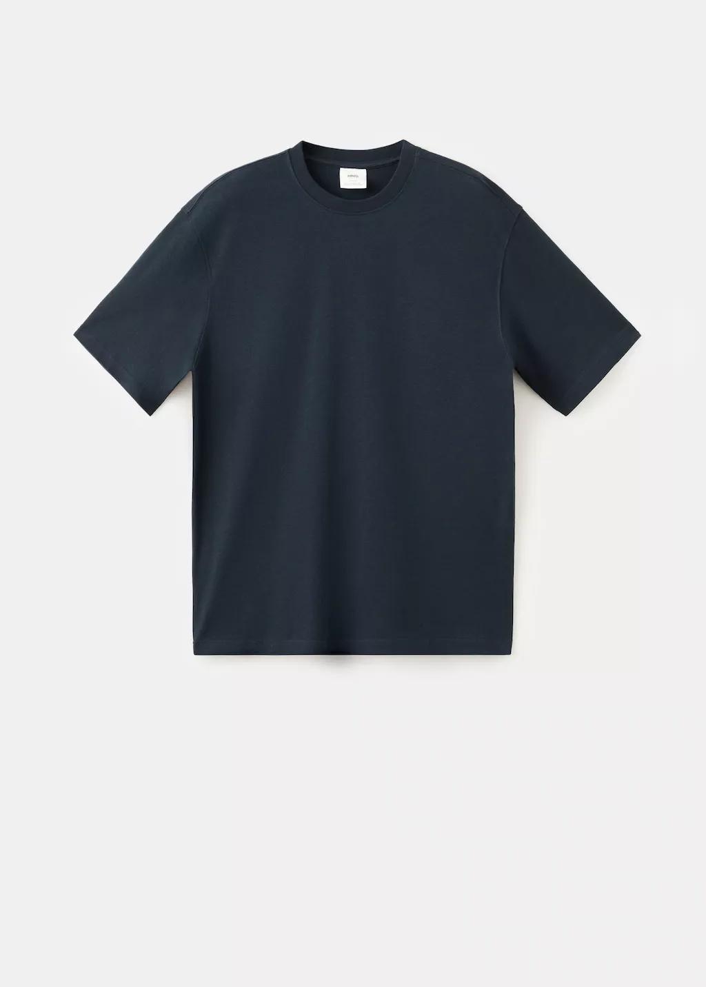 Navy Heavy Weight Relaxed Fit T-Shirt, Navy, large image number 7