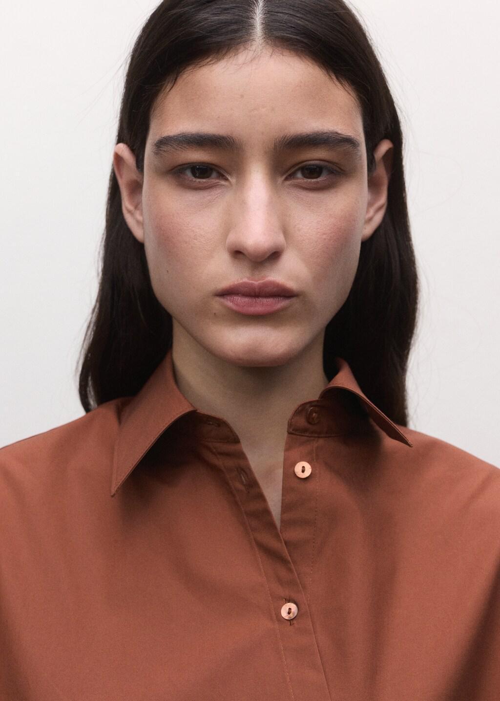 Orange Cotton Cross Shirt, Rust - Copper, large image number 4