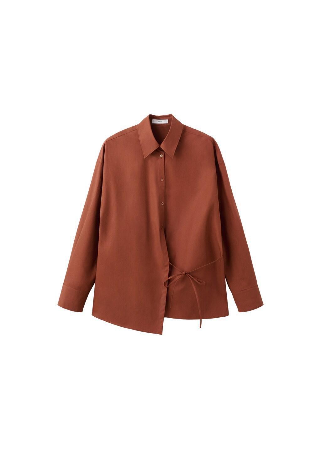 Orange Cotton Cross Shirt, Rust - Copper, large image number 7