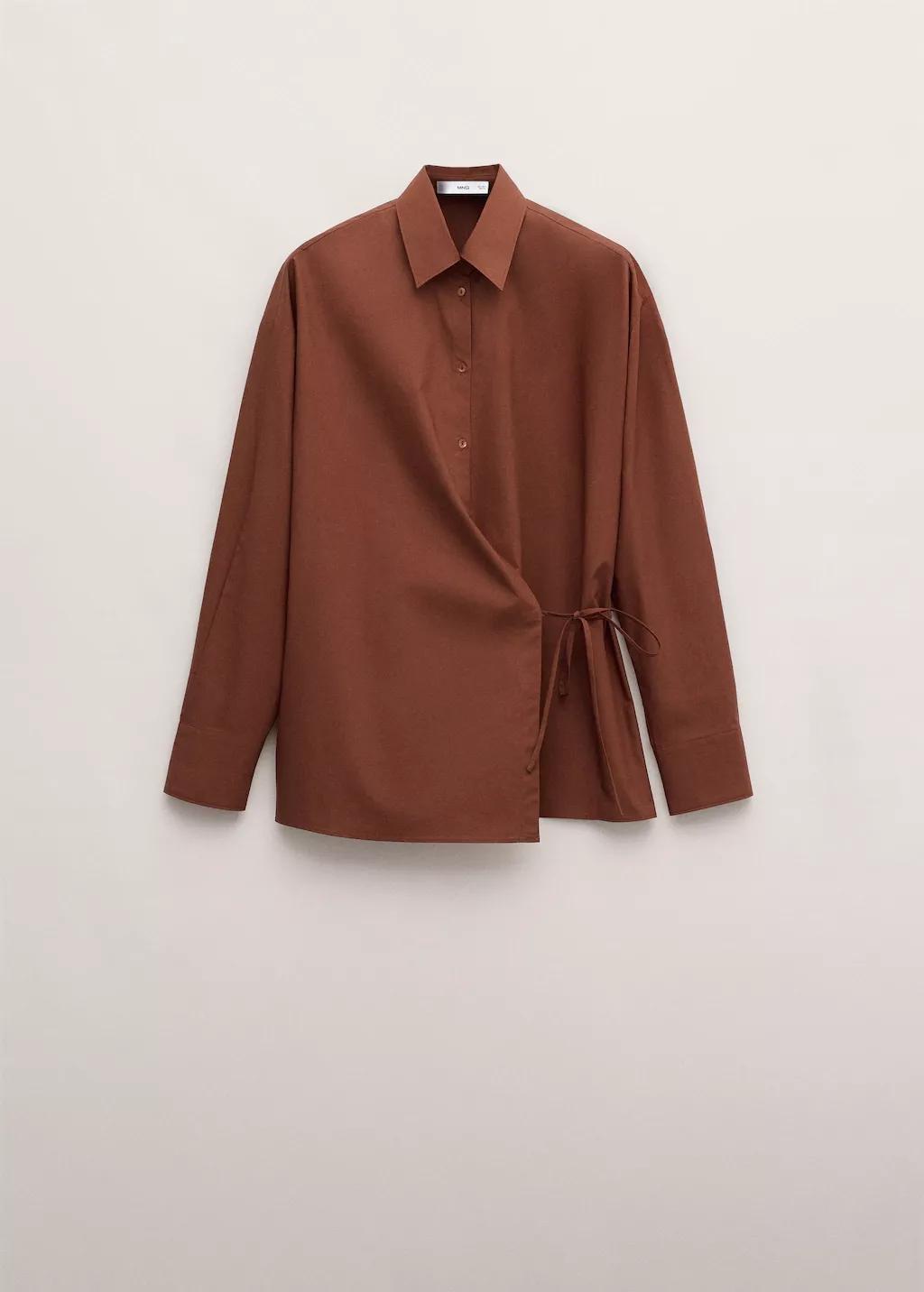 Orange Cotton Cross Shirt, Rust - Copper, large image number 8