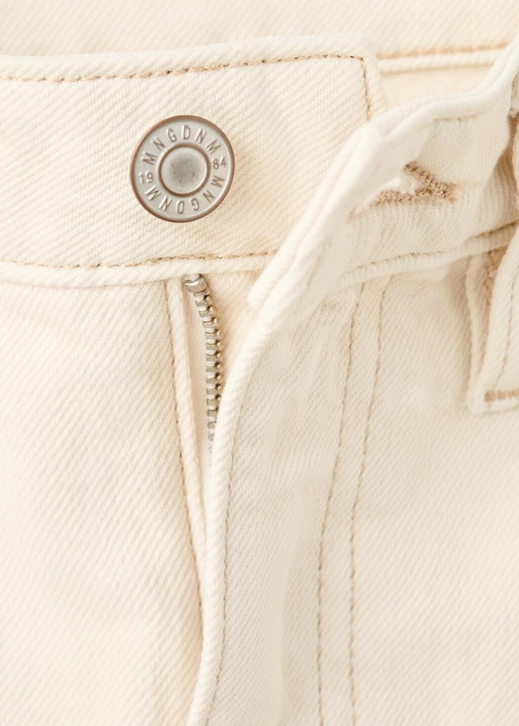 White High-Waisted Barrel Jeans, Natural White, medium