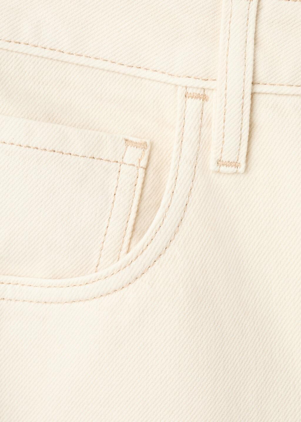 White High-Waisted Barrel Jeans, Natural White, large image number 5