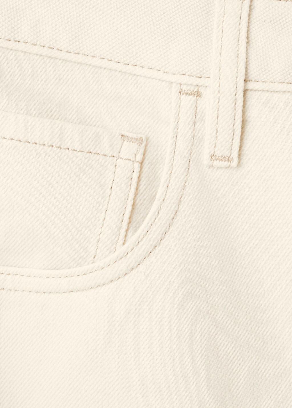 White High-Waisted Barrel Jeans, Natural White, large image number 5