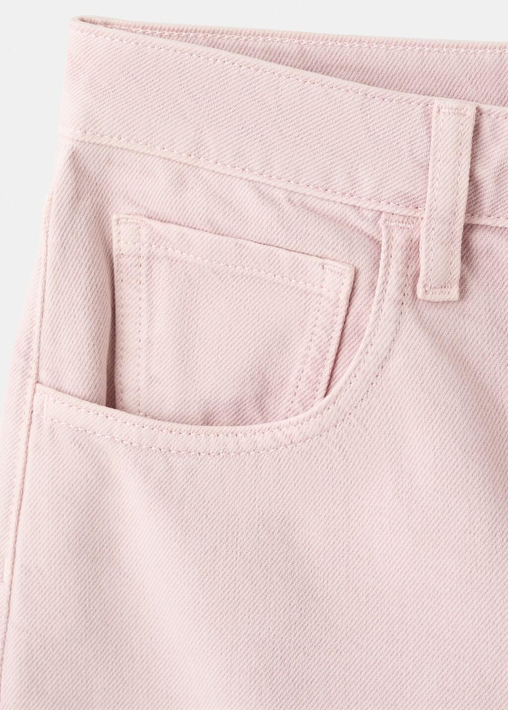 Pink High-Waisted Barrel Jeans, Pink, medium