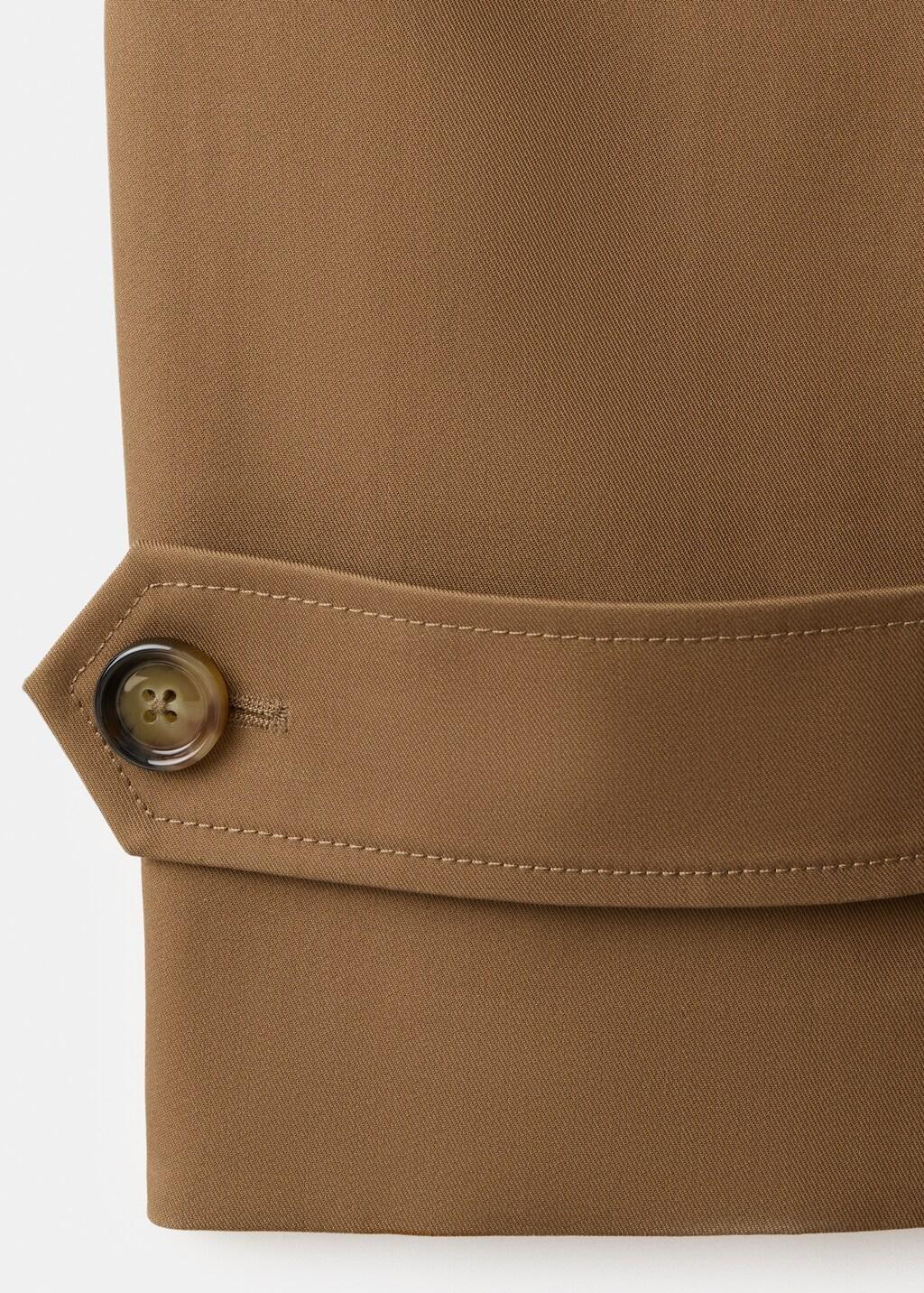 Brown Oversized Short Trench, Medium Brown, large image number 5