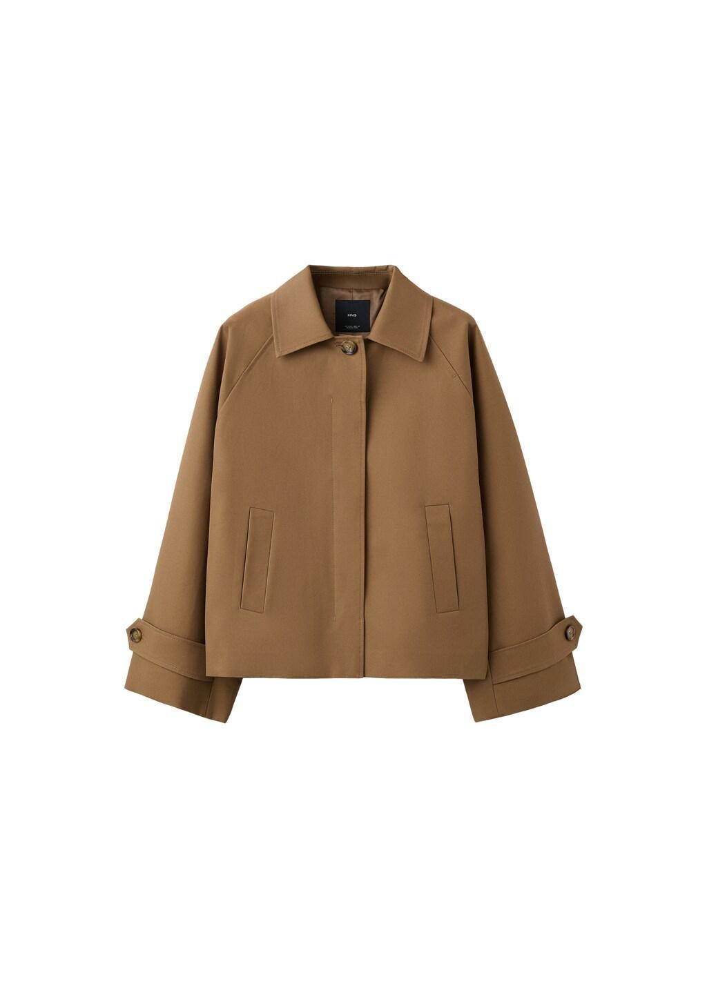 Brown Oversized Short Trench, Medium Brown, large image number 6