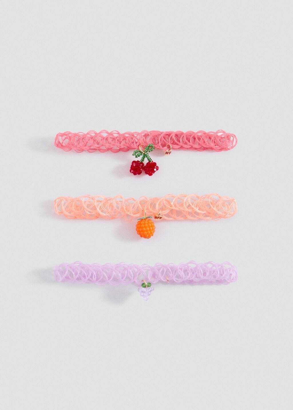 Purple Lt Pastel Pack Of 3 Chokers, Kids Girl, Light-Pastel Purple, large image number 3