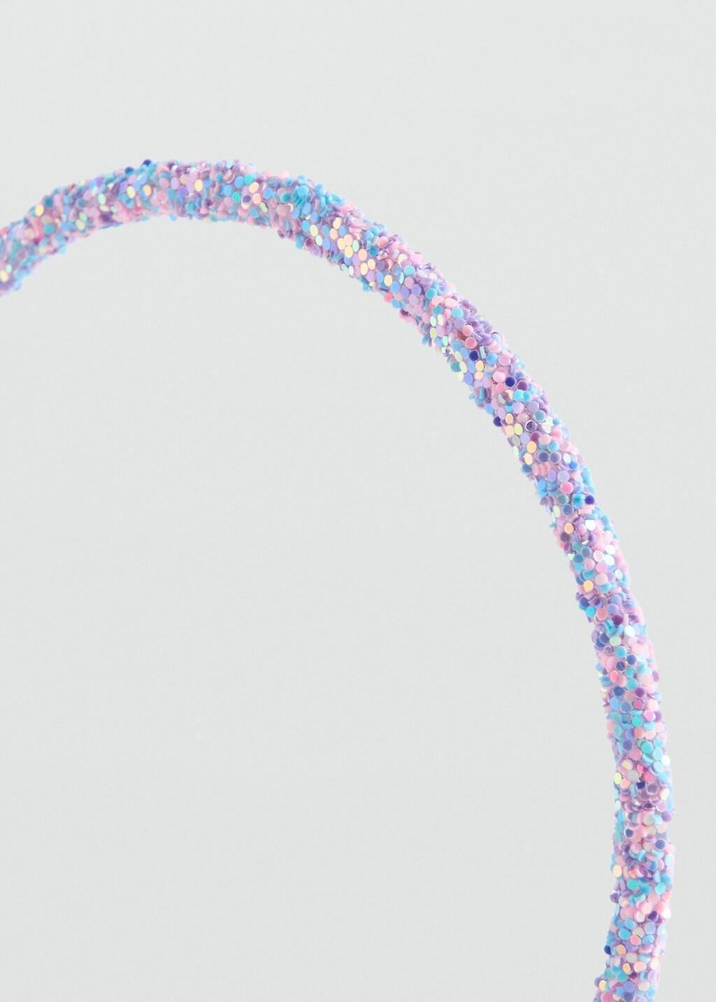 Purple Lt Pastel Glitter Headband, Kids Girl, Light-Pastel Purple, large image number 0