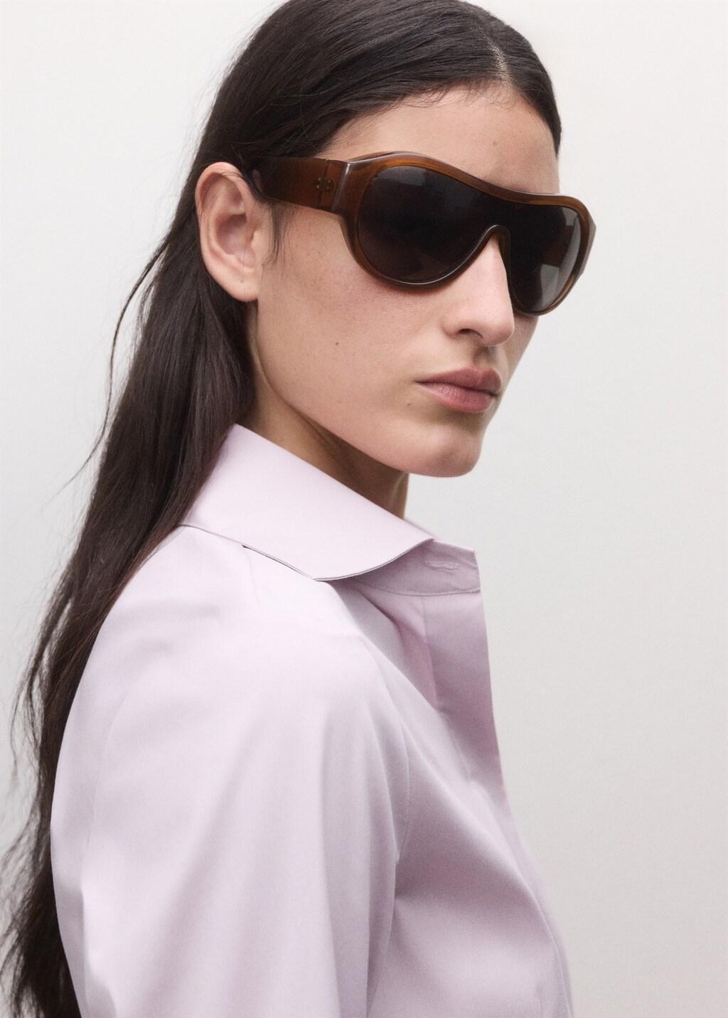 Purple Fitted Cotton Shirt, Light-Pastel Purple, large image number 4