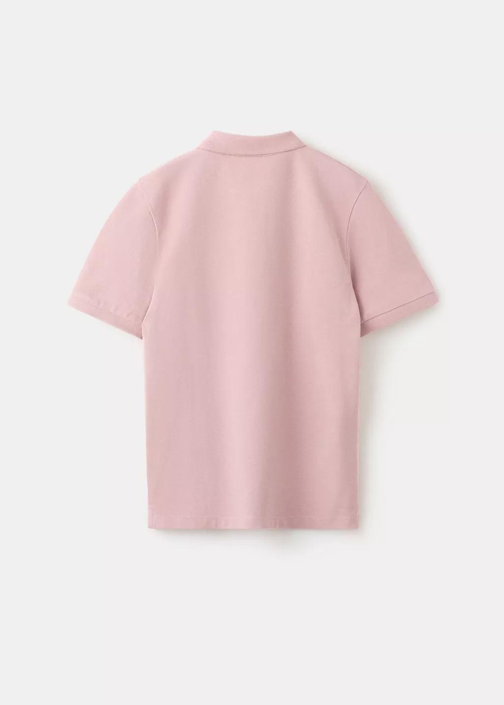 Pink Lt Pastel Cotton Polo Shirt, Kids Boy, Light-Pastel Pink, medium