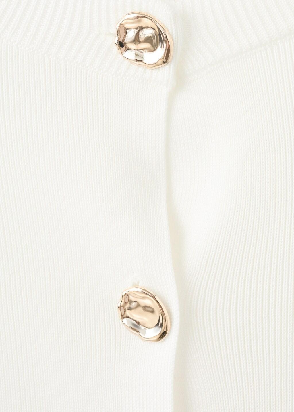 Beige Knitted Cardigan With Jewel Button, 0201_05, large image number 1