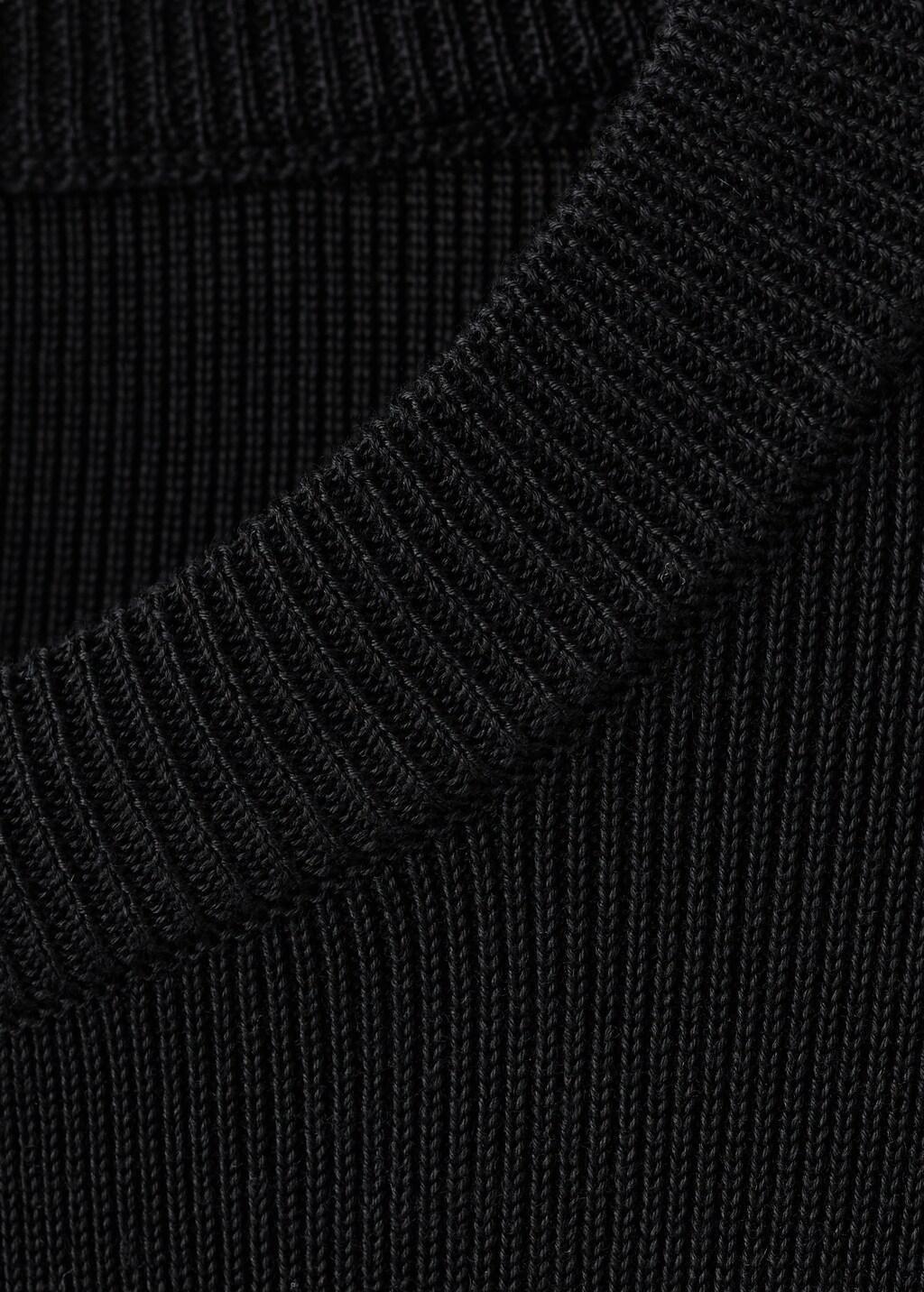 Black Knitted Cardigan With Jewel Button, Black, large image number 4