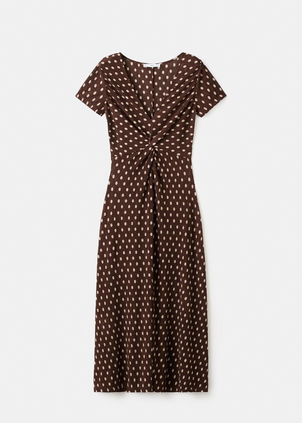 Brown Printed Midi-Dress, Brown, large image number 8