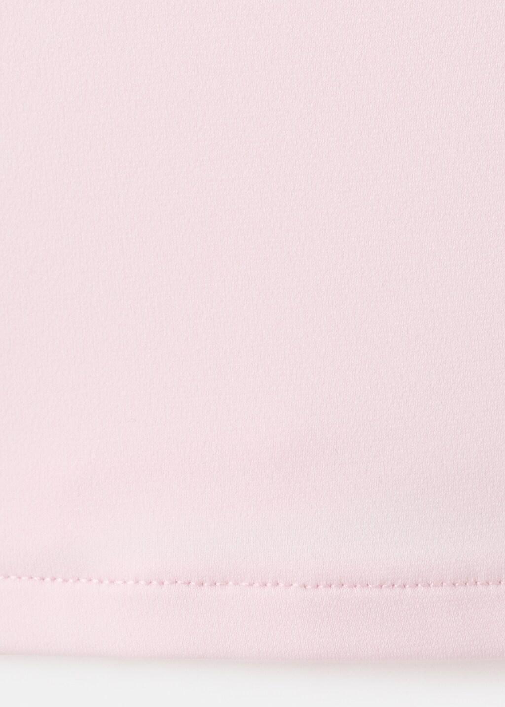Pink Fitted Top With A Mock Neck, Light-Pastel Pink, large image number 1