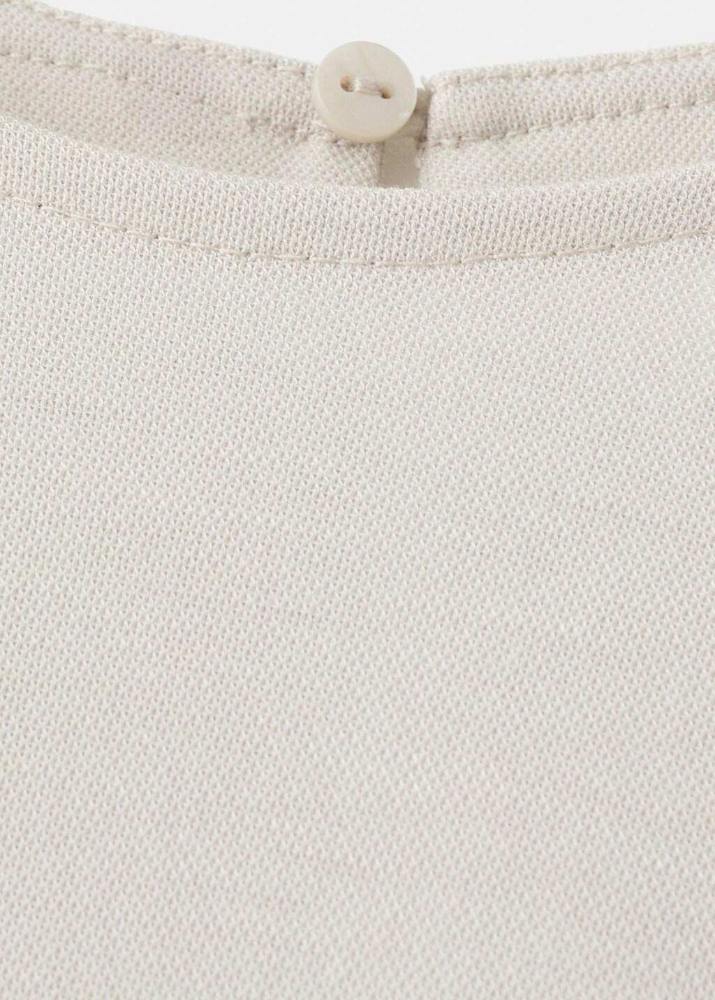 Beige Side Gathered Details Dress, Light Beige, medium