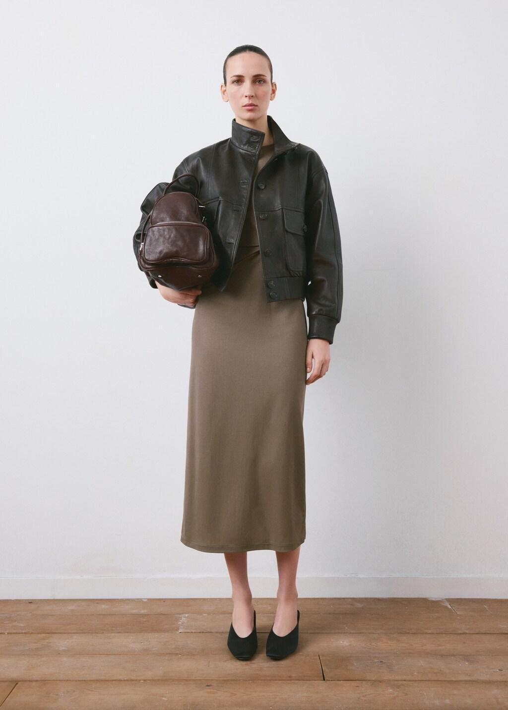 Brown Lt Pastel Side Gathered Details Dress, Light Pastel Brown, large image number 0