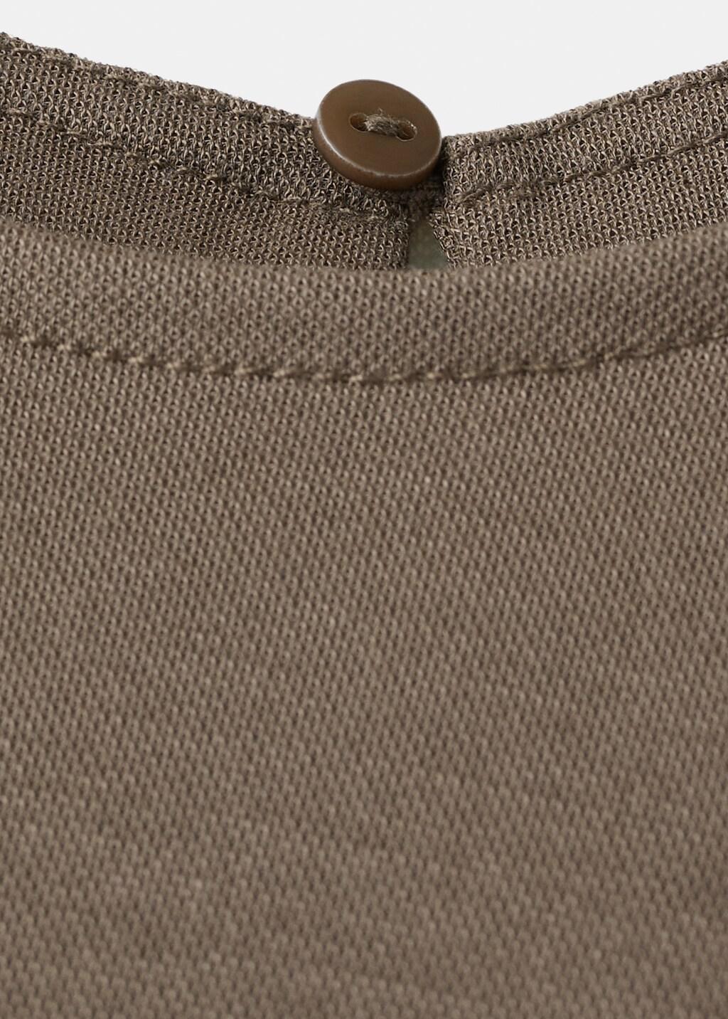Brown Lt Pastel Side Gathered Details Dress, Light Pastel Brown, medium
