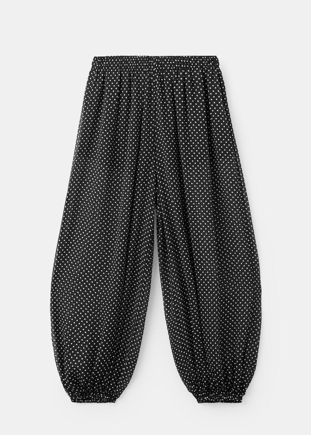 BLACK Polka dot balloon pants, 0201_99, large image number 7