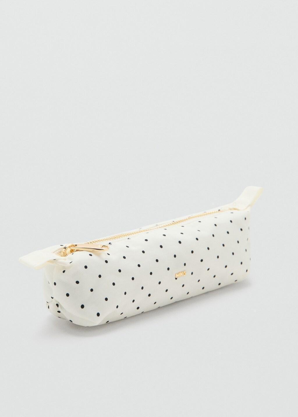 White Polka Dot Pouch, Natural White, large image number 0