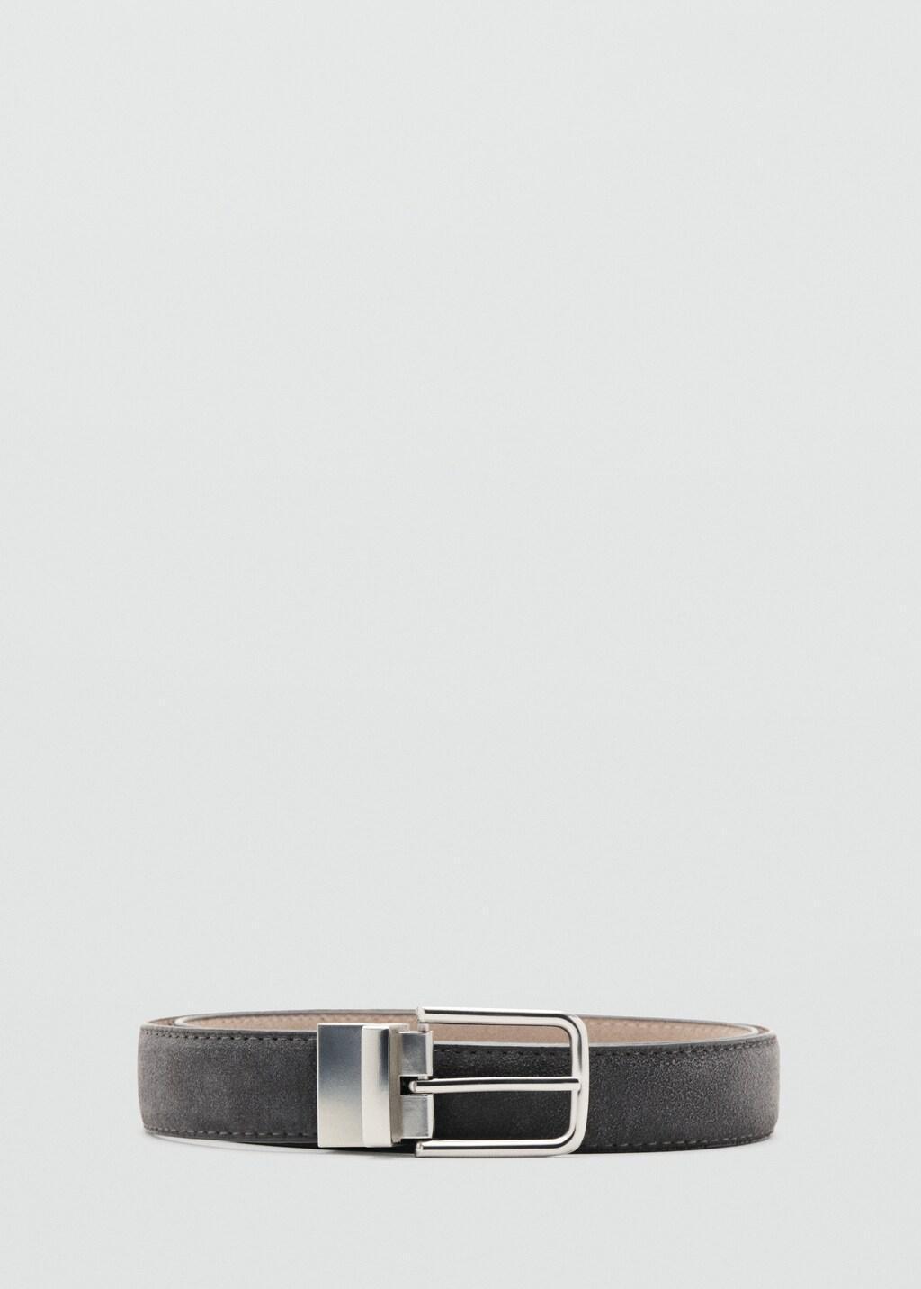 Brown Reversible Suede Leather Belt, Light Pastel Brown, large image number 3