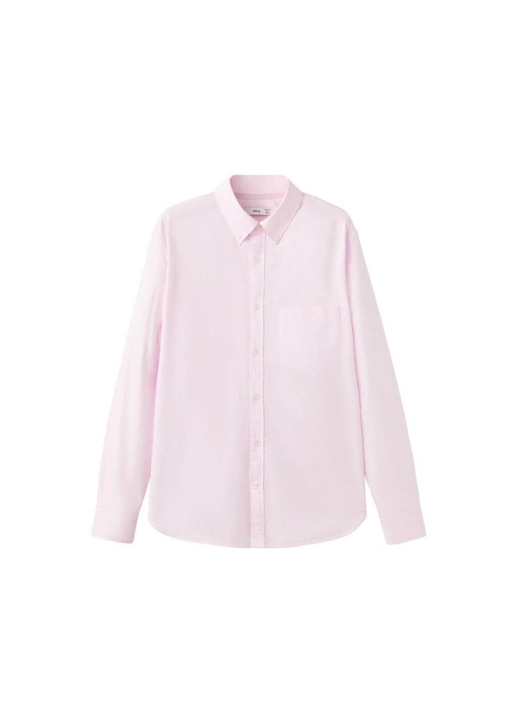 Pink Lt Pastel 100% Cotton Oxford Shirt, Regular Fit, Light-Pastel Pink, large image number 6