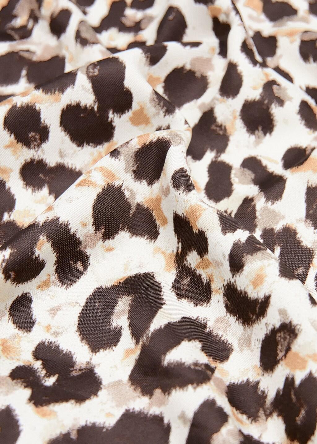Beige Animal Print Scarf, Light Beige, medium