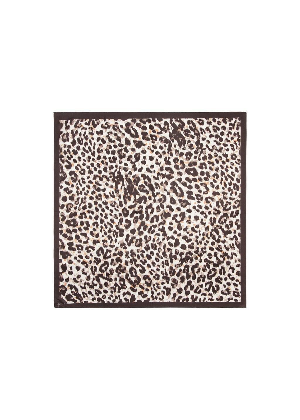 Beige Animal Print Scarf, Light Beige, medium
