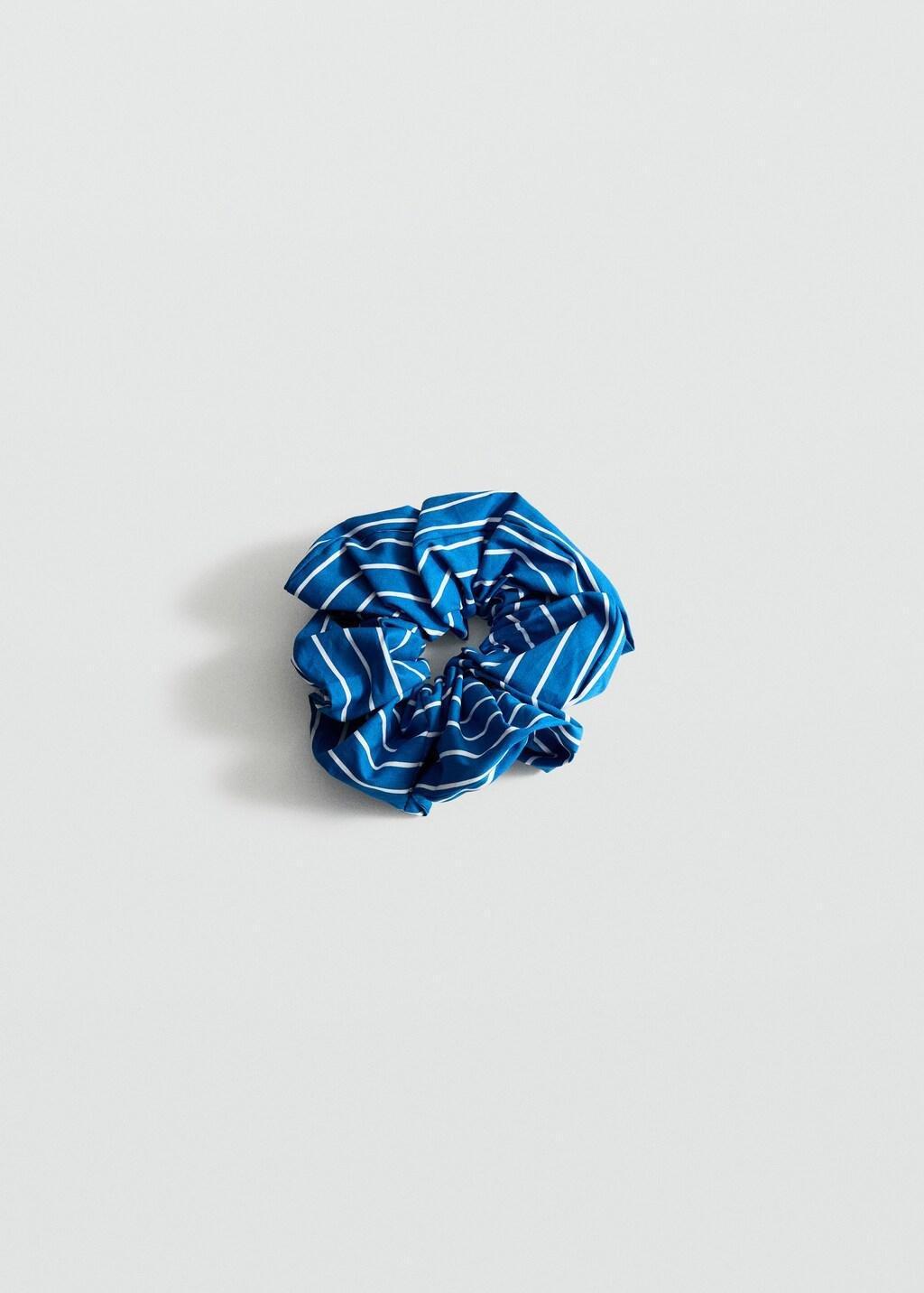MEDIUM BLUE Printed scrunchie, Medium Blue, large image number 2
