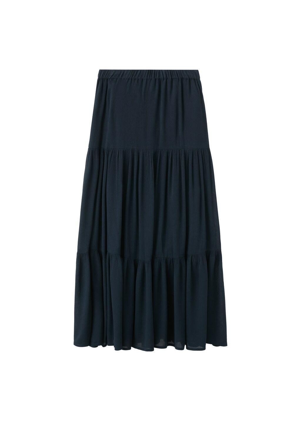 Navy Flowy Panel Skirt, Kids Girls, 0201_56, large image number 5