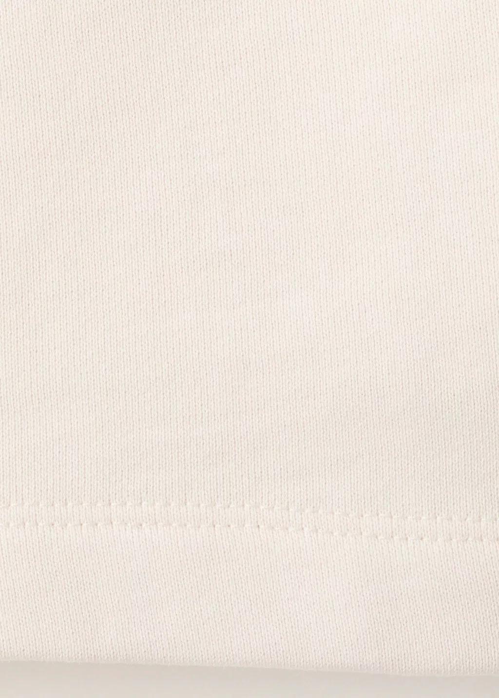 Beige Cotton Jogger Bermuda Shorts, Light Beige, large image number 5