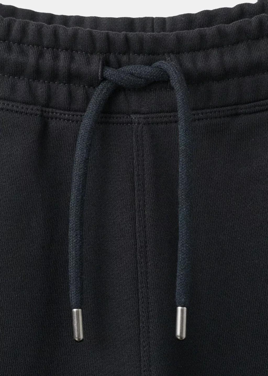 Navy - Cotton Jogger Bermuda Shorts, Navy, medium