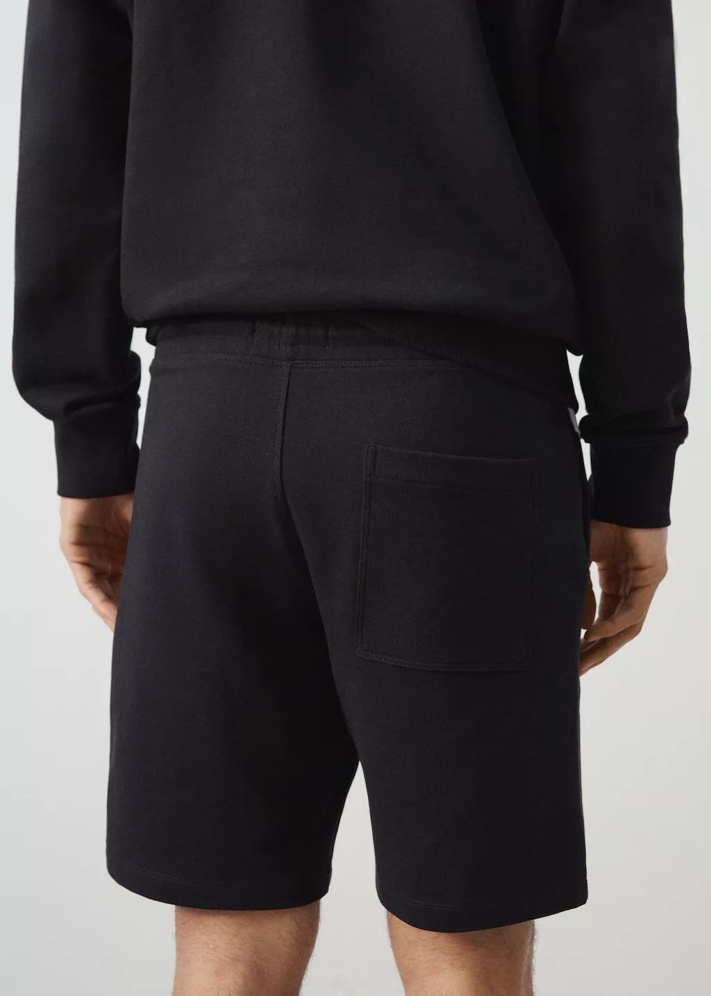 Navy - Cotton Jogger Bermuda Shorts, Navy, large image number 6