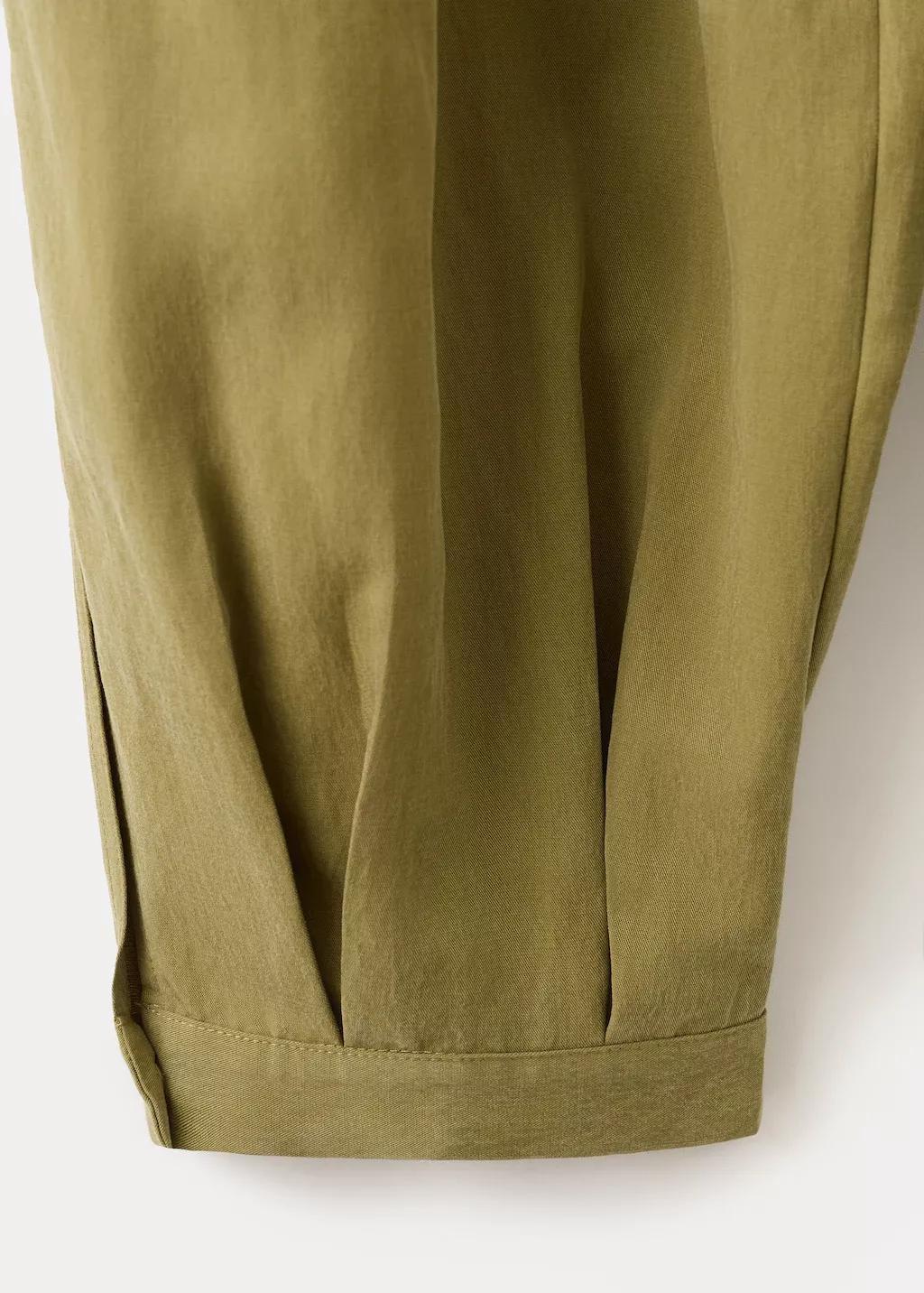 Khaki Lyocell Harem Trousers, 0201_37, large image number 5