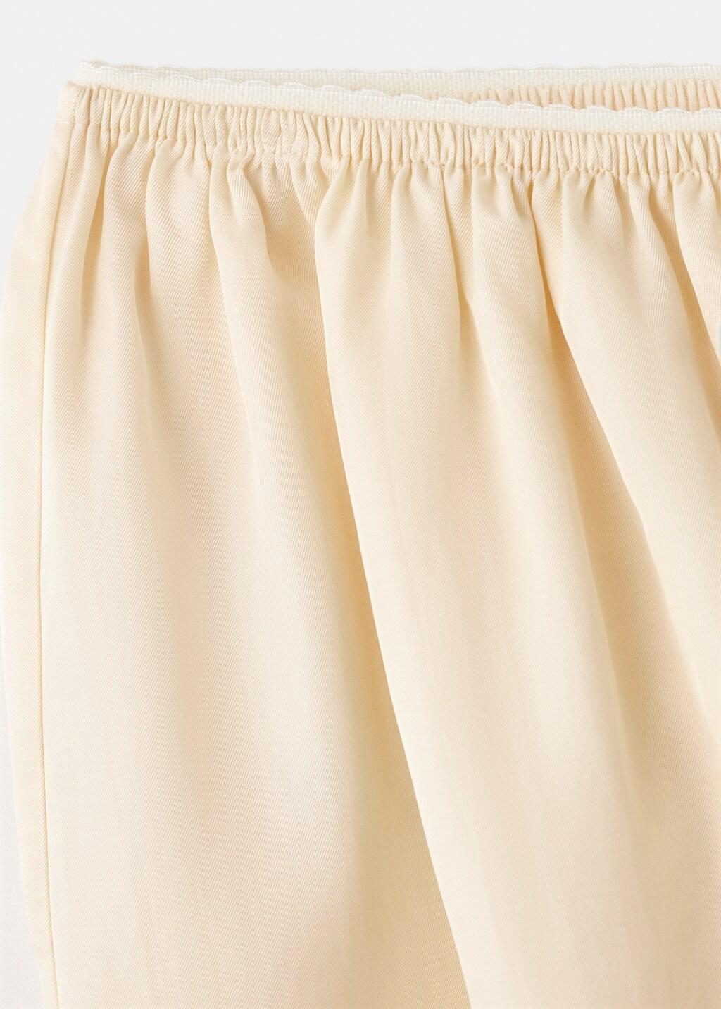 Beige Satin Lace Shorts, Light Beige, large image number 5