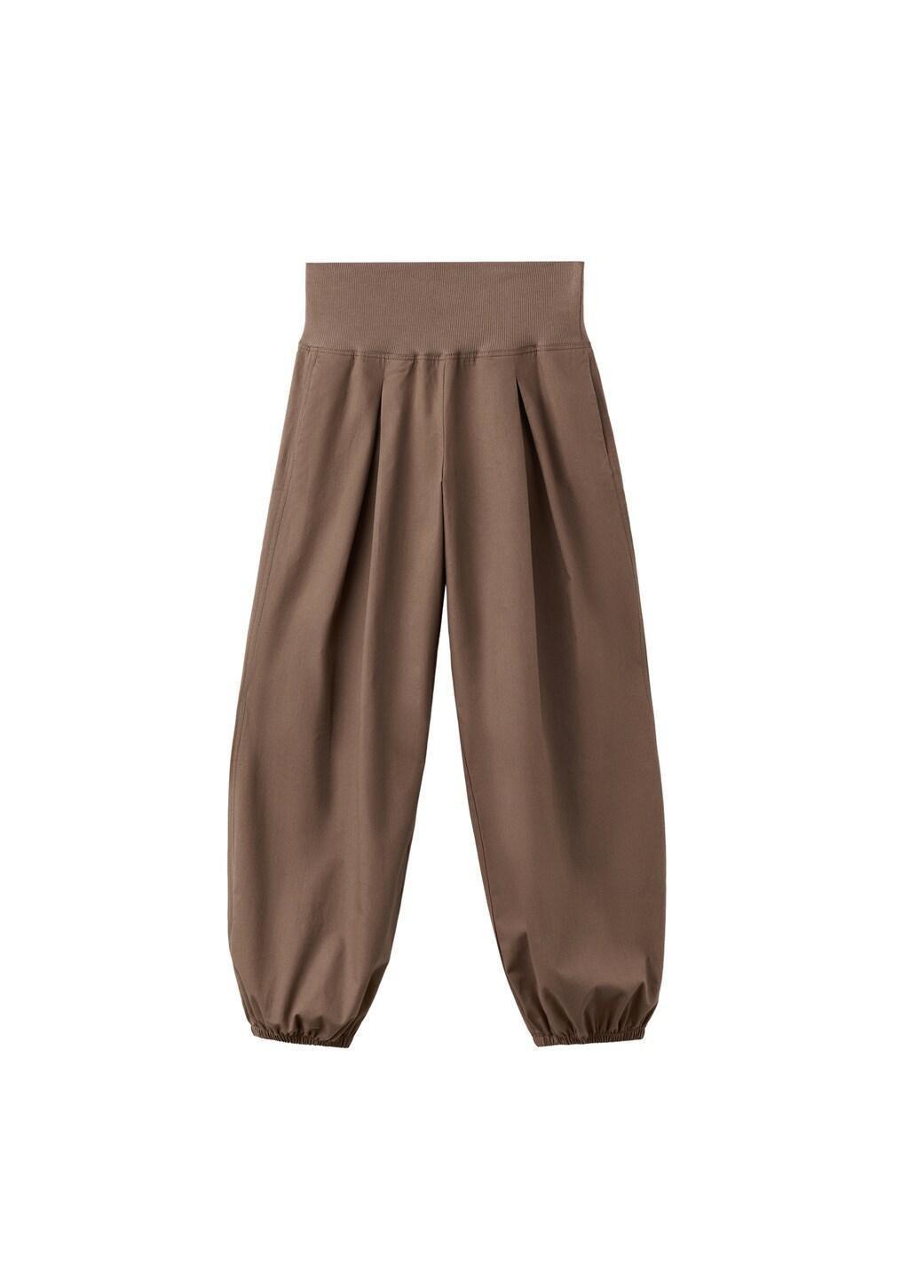 Brown High-Waisted Harem Pants, Medium Brown, large image number 6