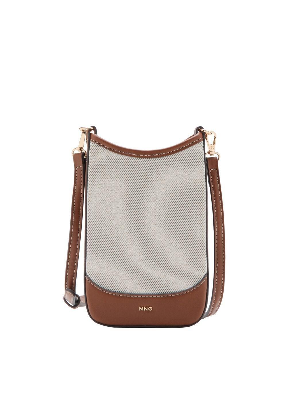Beige Crossbody Mobile Case, Light Beige, large image number 2