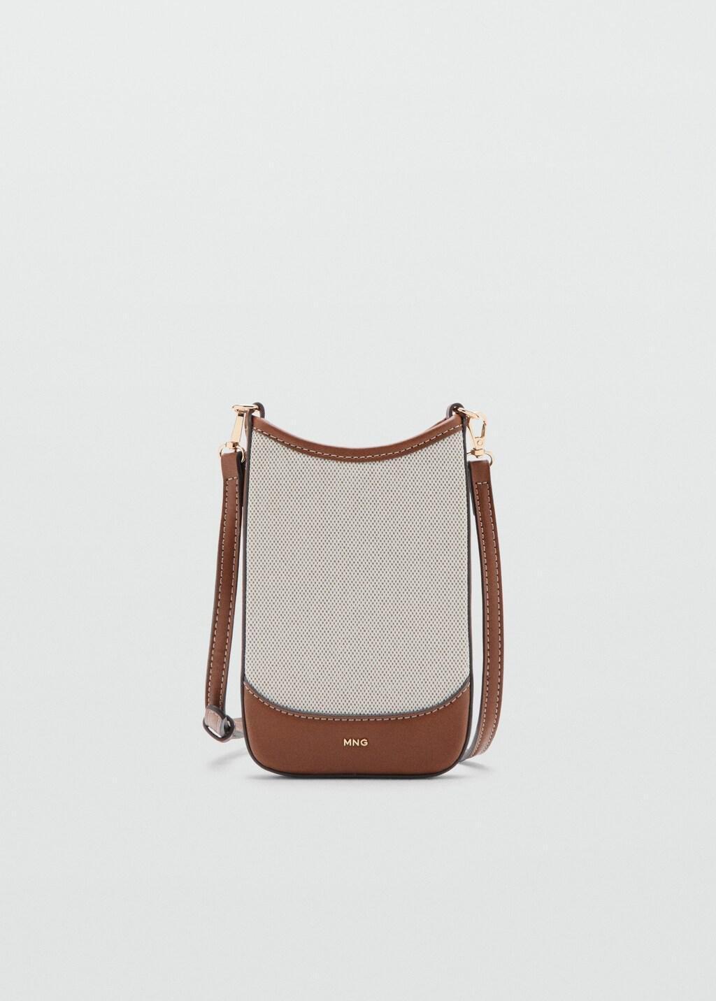 Beige Crossbody Mobile Case, Light Beige, large image number 3