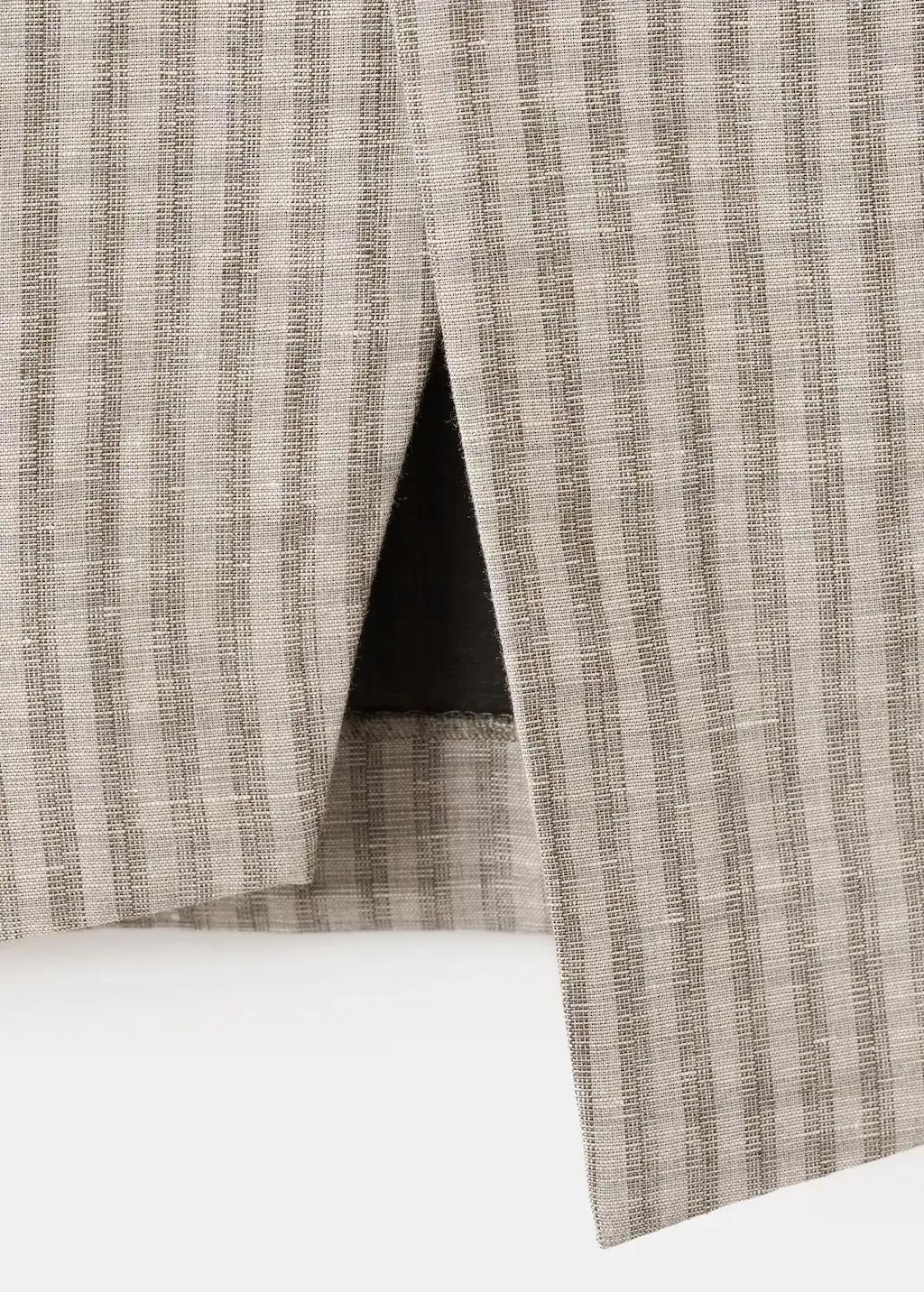 Grey Check Wrap Skirt, Light Pastel Grey, large image number 4