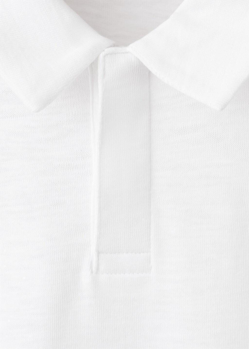 White Cotton Polo Shirt, Kids Boy, 0201_01, large image number 0