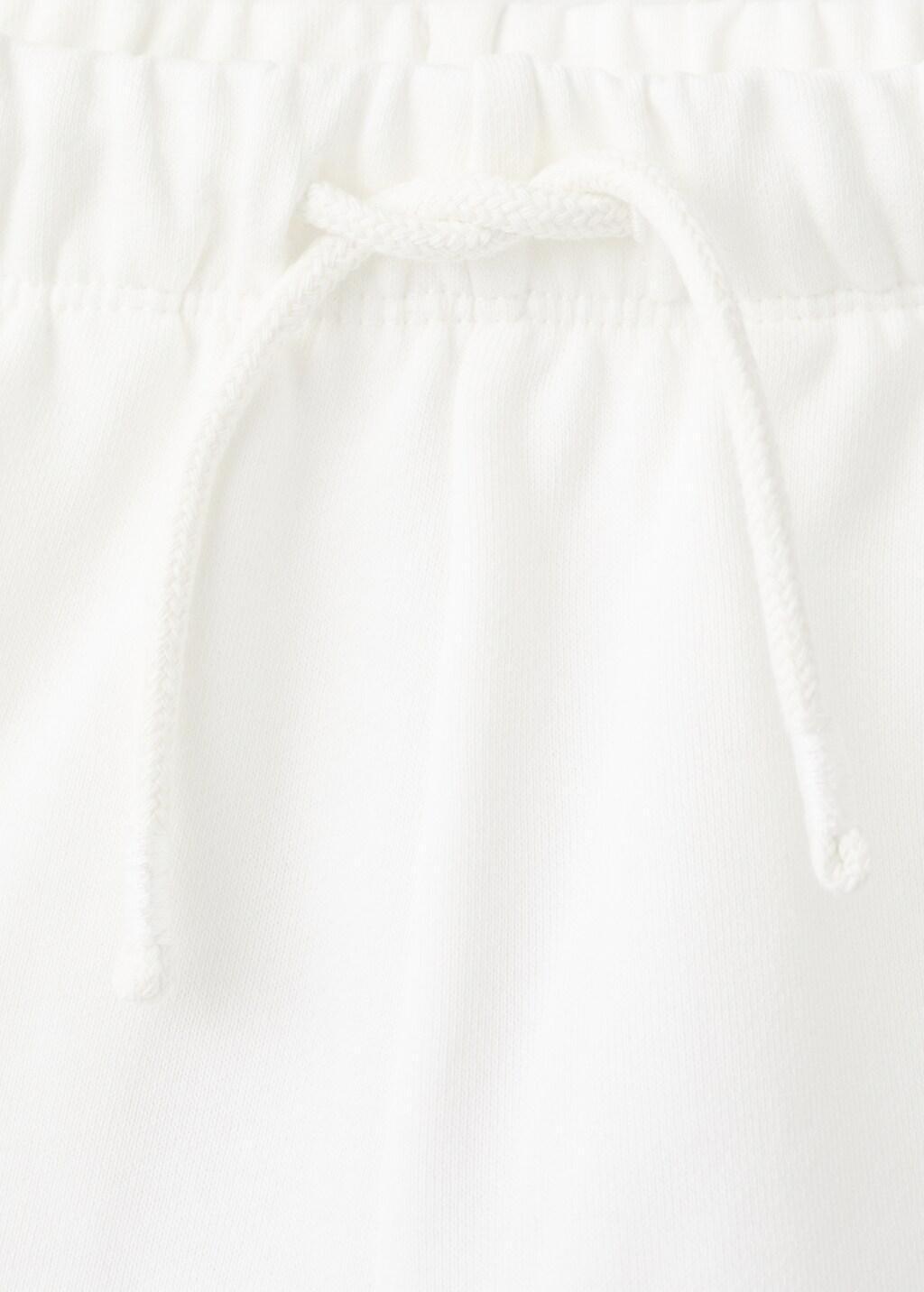 NATURAL WHITE Cotton shorts with pockets, Kids Girl, 0201_02, large image number 0