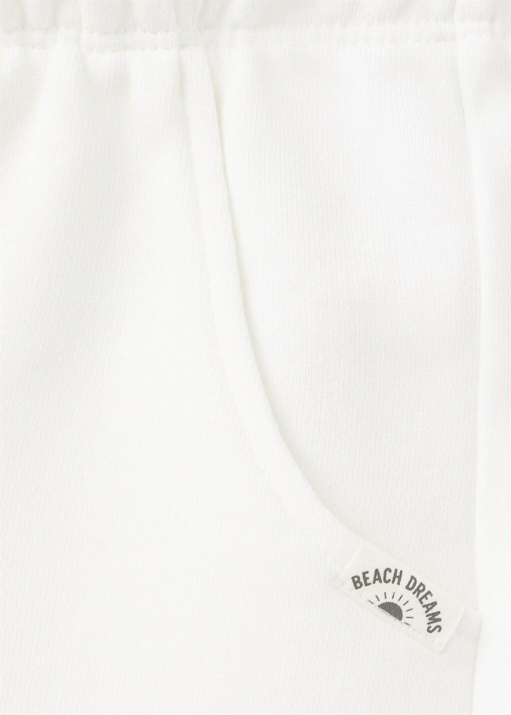 NATURAL WHITE Cotton shorts with pockets, Kids Girl, 0201_02, large image number 2
