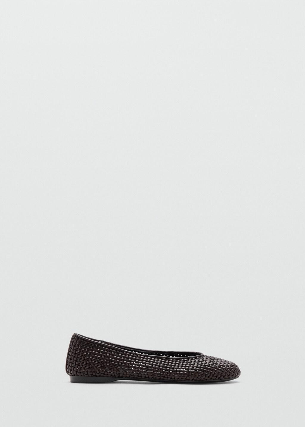 Brown Braided Ballerina Flat, 0201_32, large image number 3