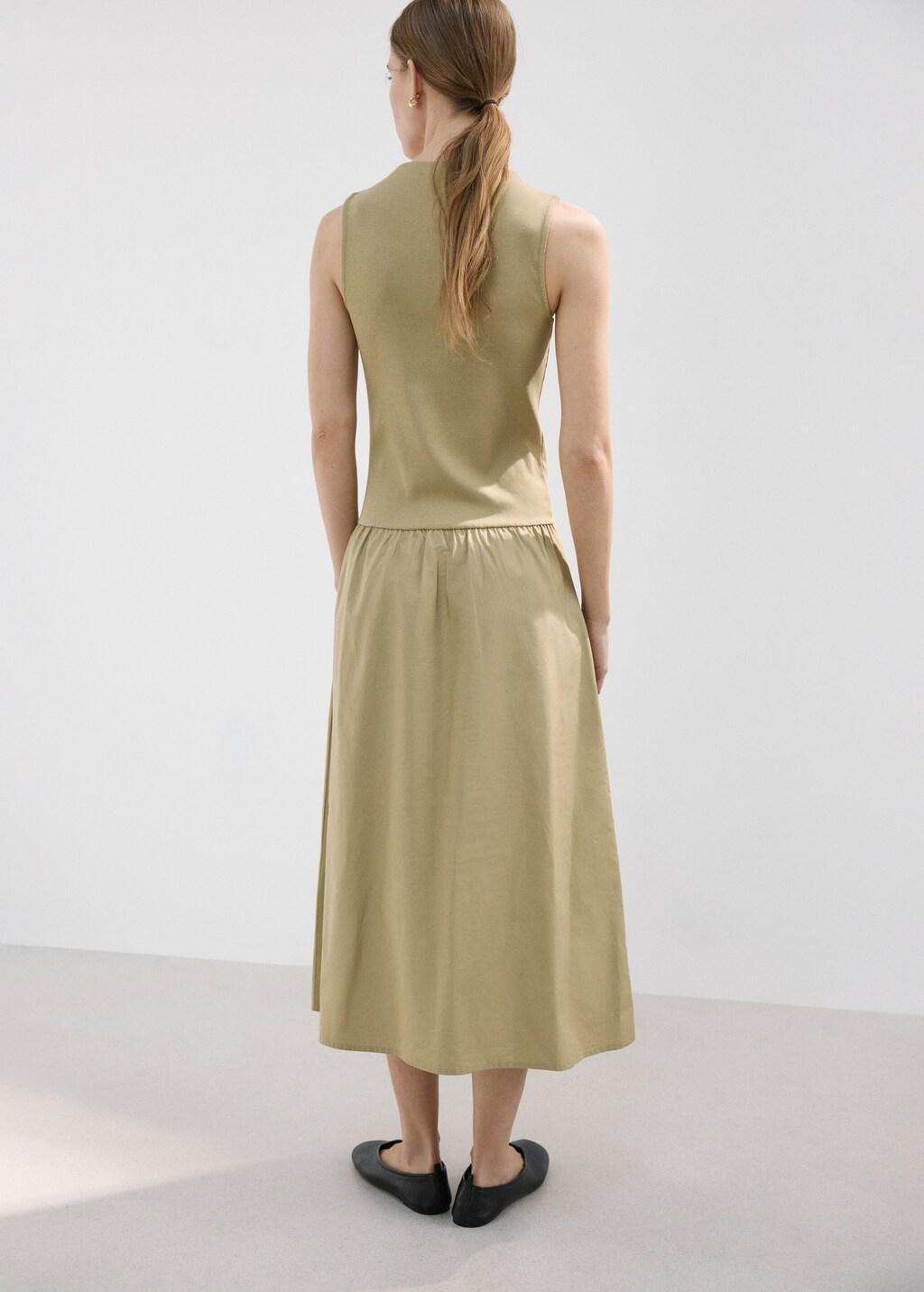 Green Contrast-Bodice Dress, 0201_36, large image number 2
