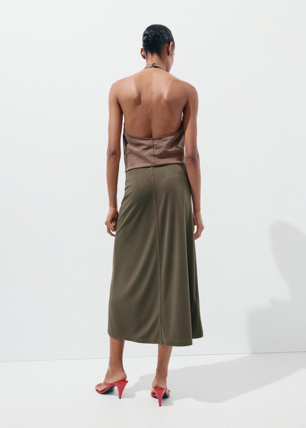 Modal pencil skirt, Beige - Khaki, large image number 2