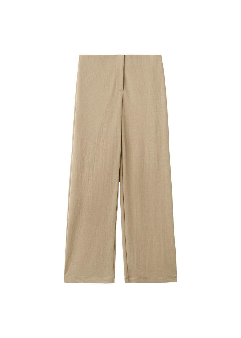 Brown Straight Mid-Rise Trousers, Medium Brown, large image number 6
