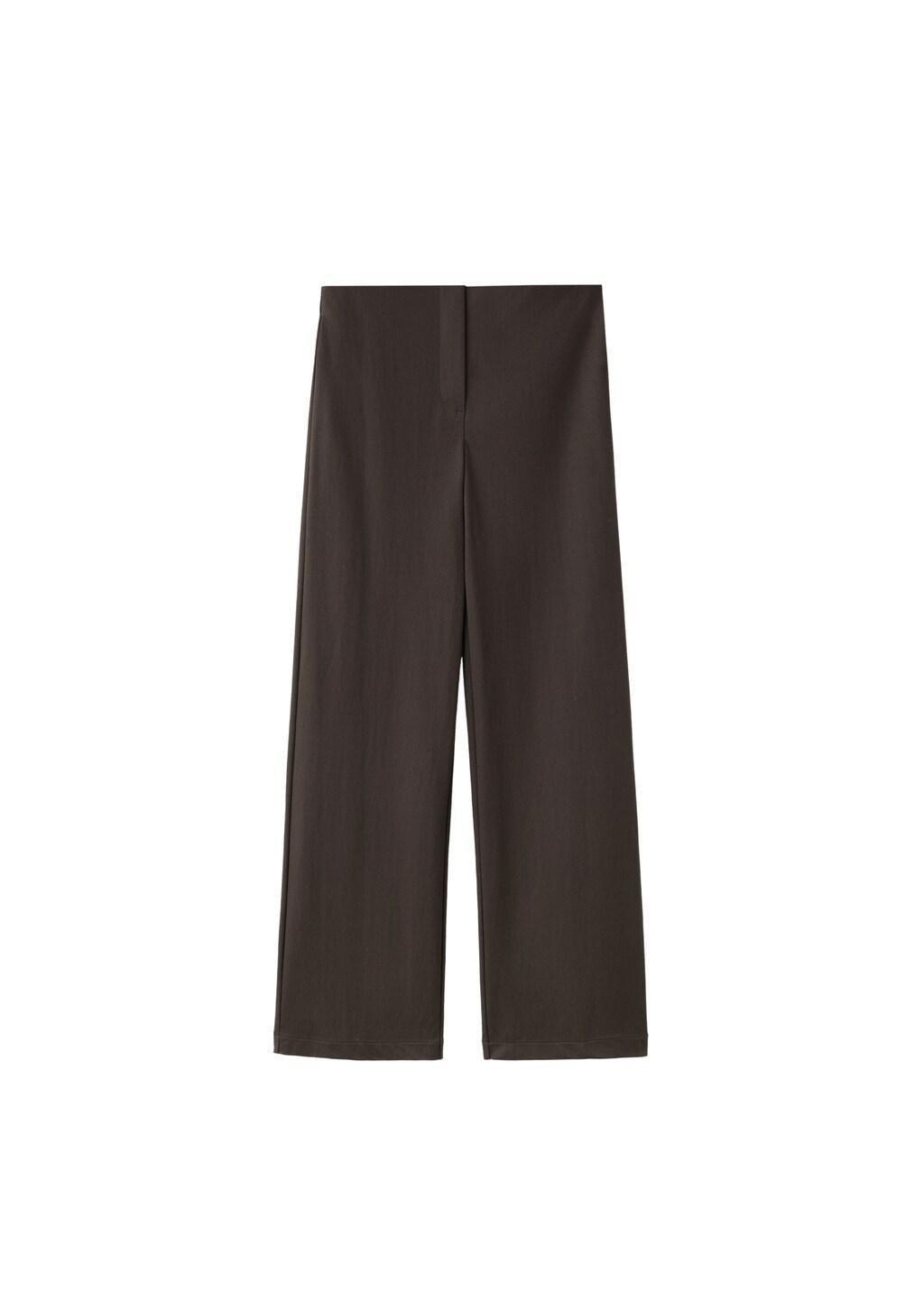 Brown Straight Mid-Rise Trousers, 0201_30, large image number 5