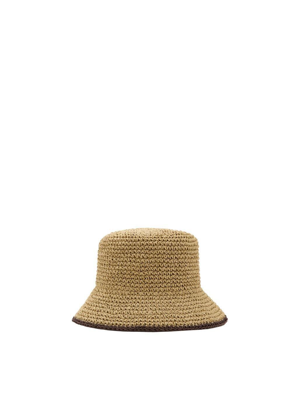 Brown Natural Fibre Bucket Hat, 0201_32, large image number 2